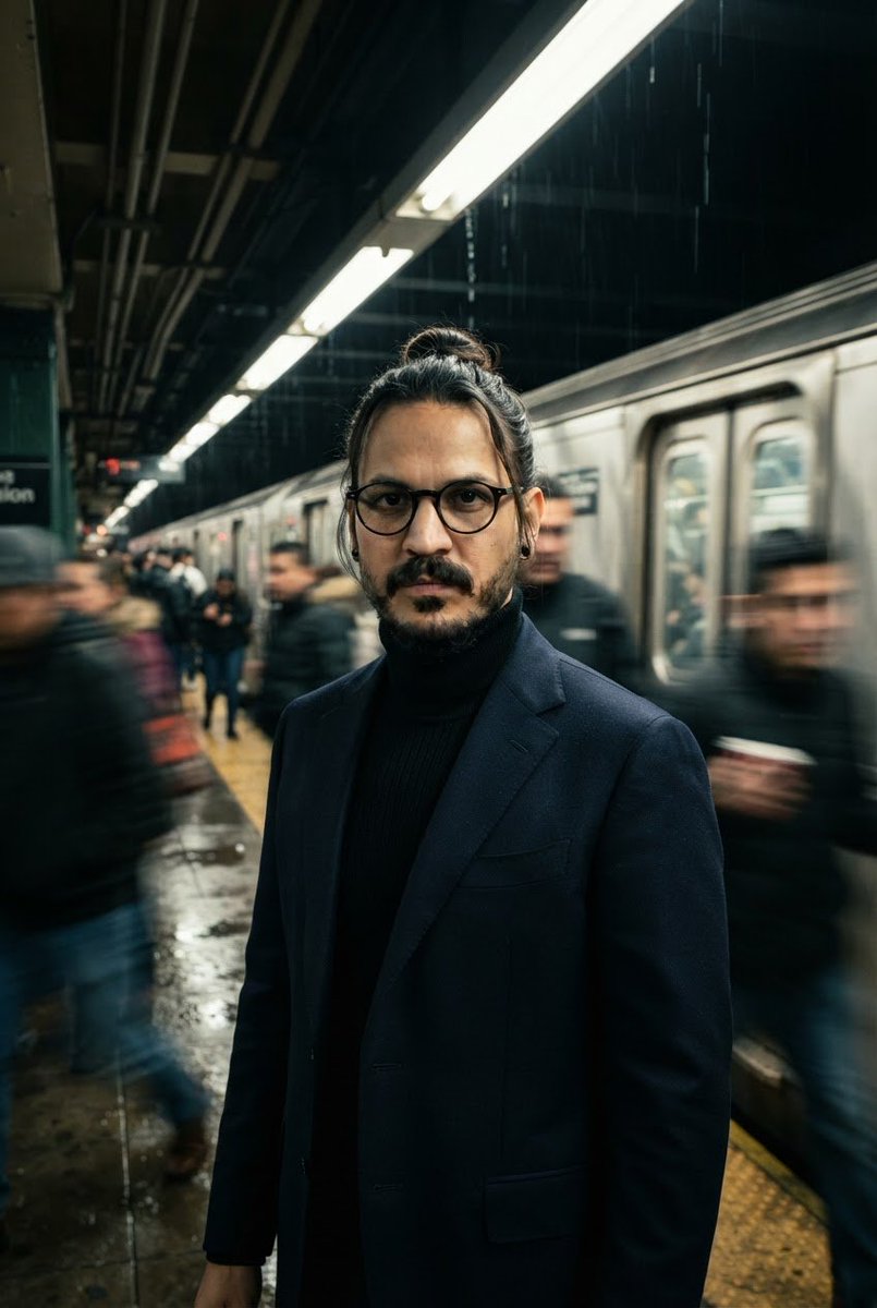 Cinematic Subway Platform Portrait