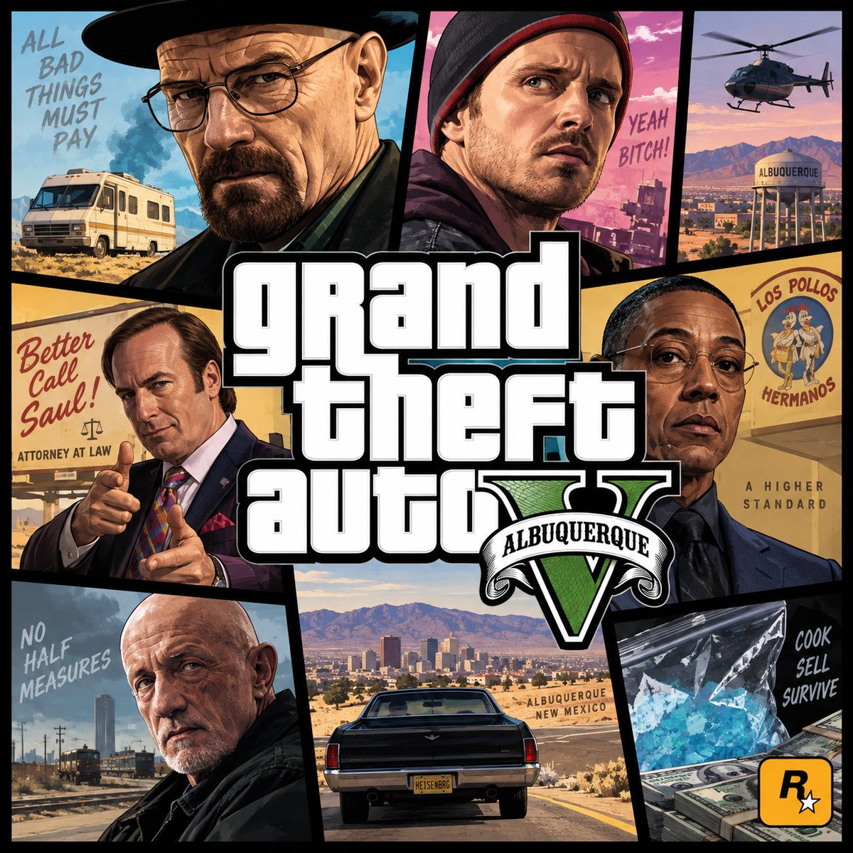 Albuquerque GTA-Style Crime Collage