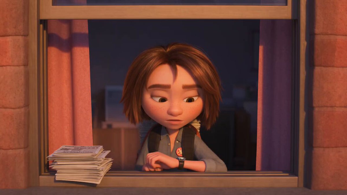3D Cinematic Newspaper Delivery Girl