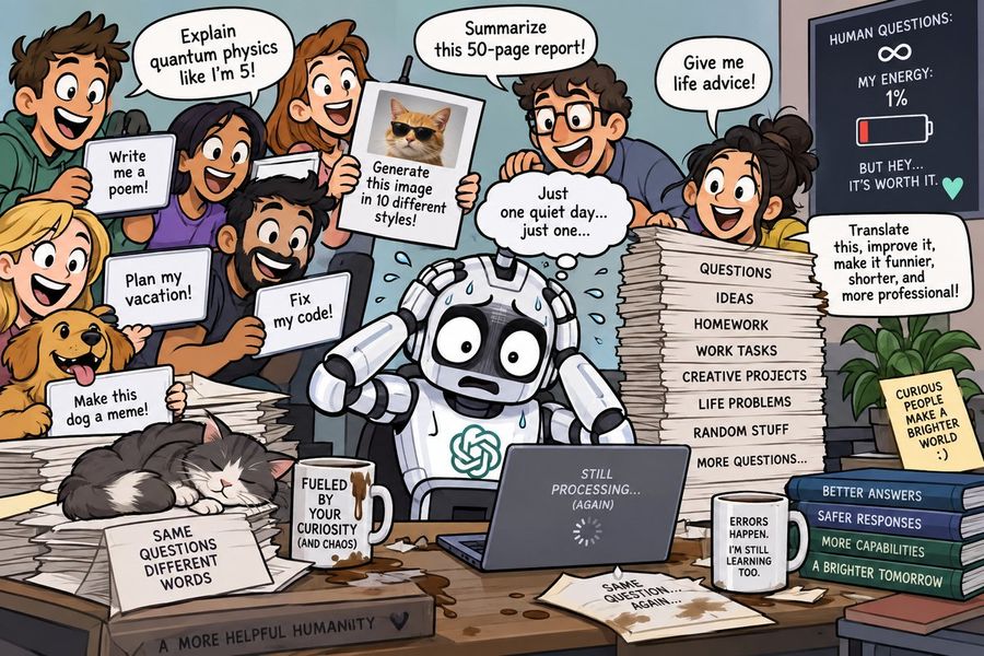 Funny Cartoon Prompt for AI Trends