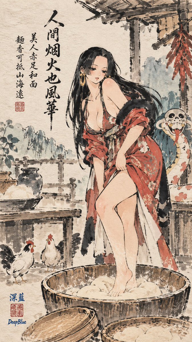 Feng Zikai Ink Comic Style Prompt