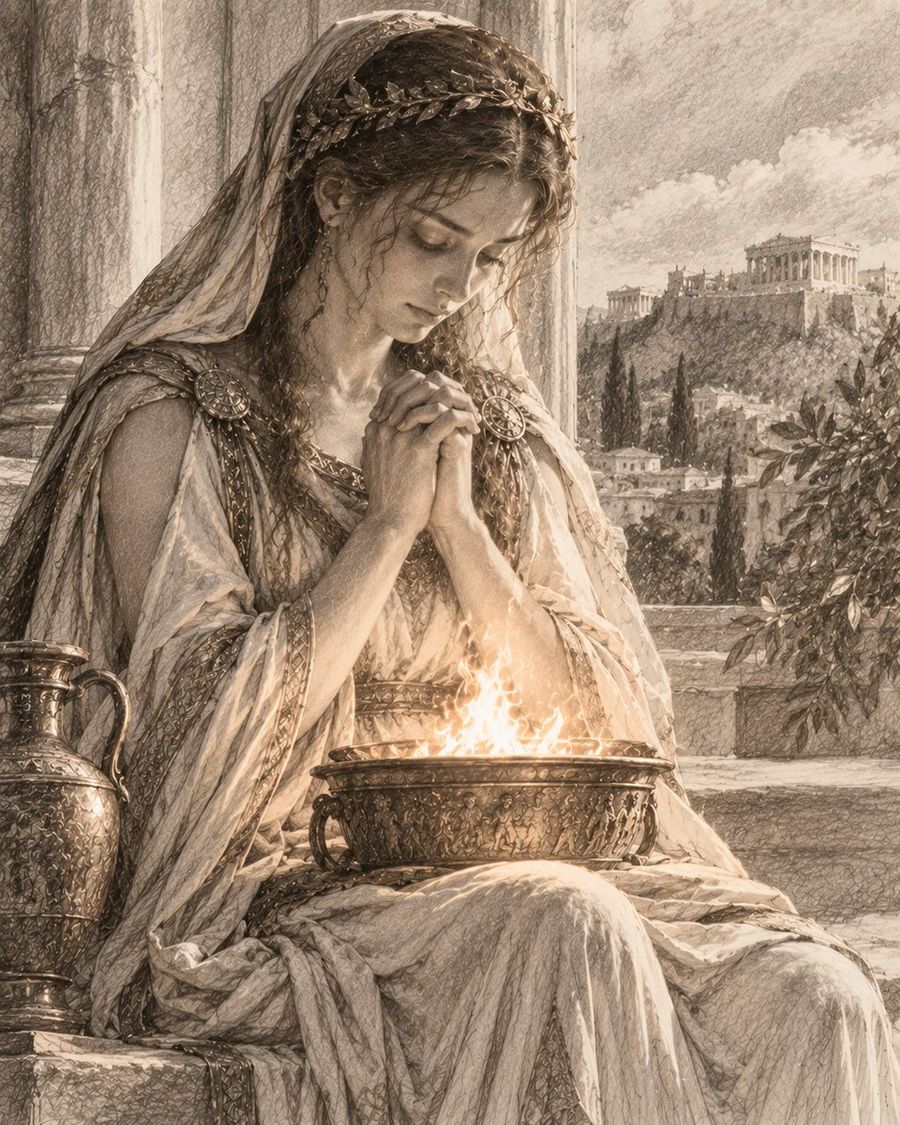 Hestia Praying Before the Sacred Fire