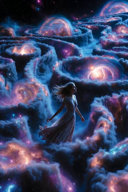 Starry Nebula Maze Walk