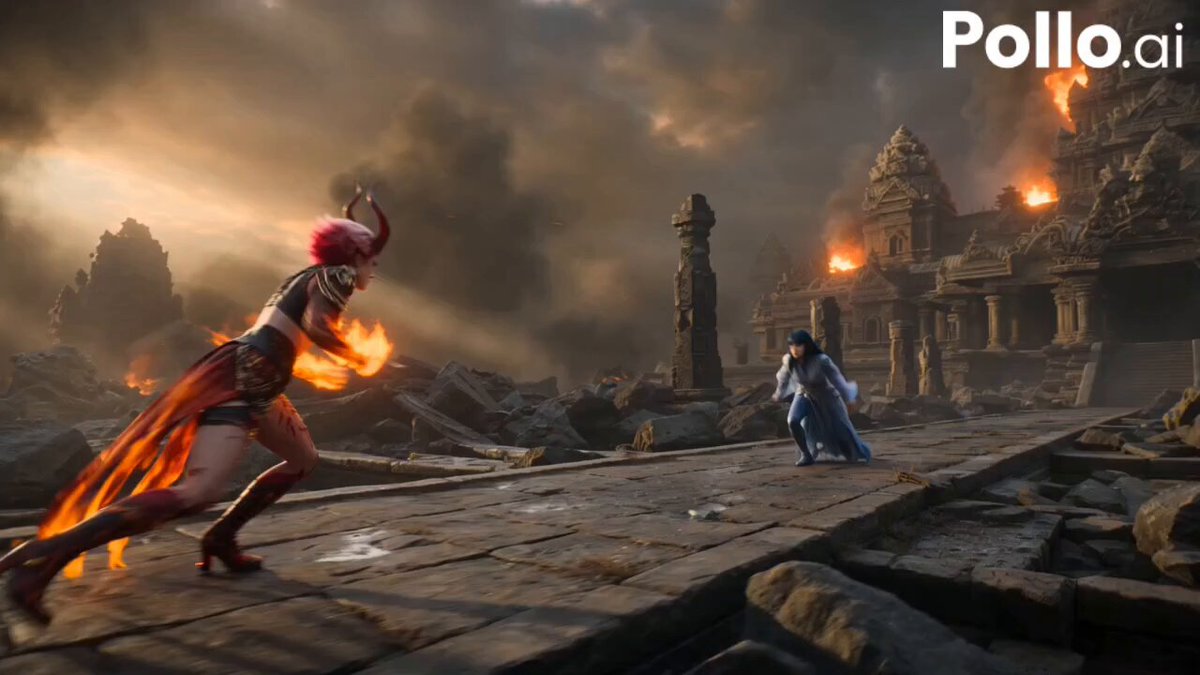 Fire Phoenix vs. Water Dragon Battle
