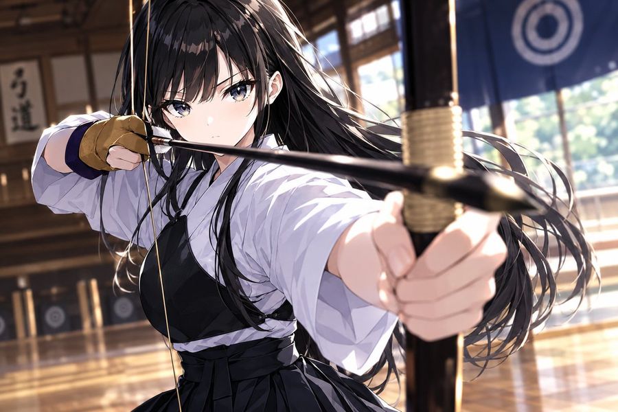 Cinematic Anime Style Kyudo Archer