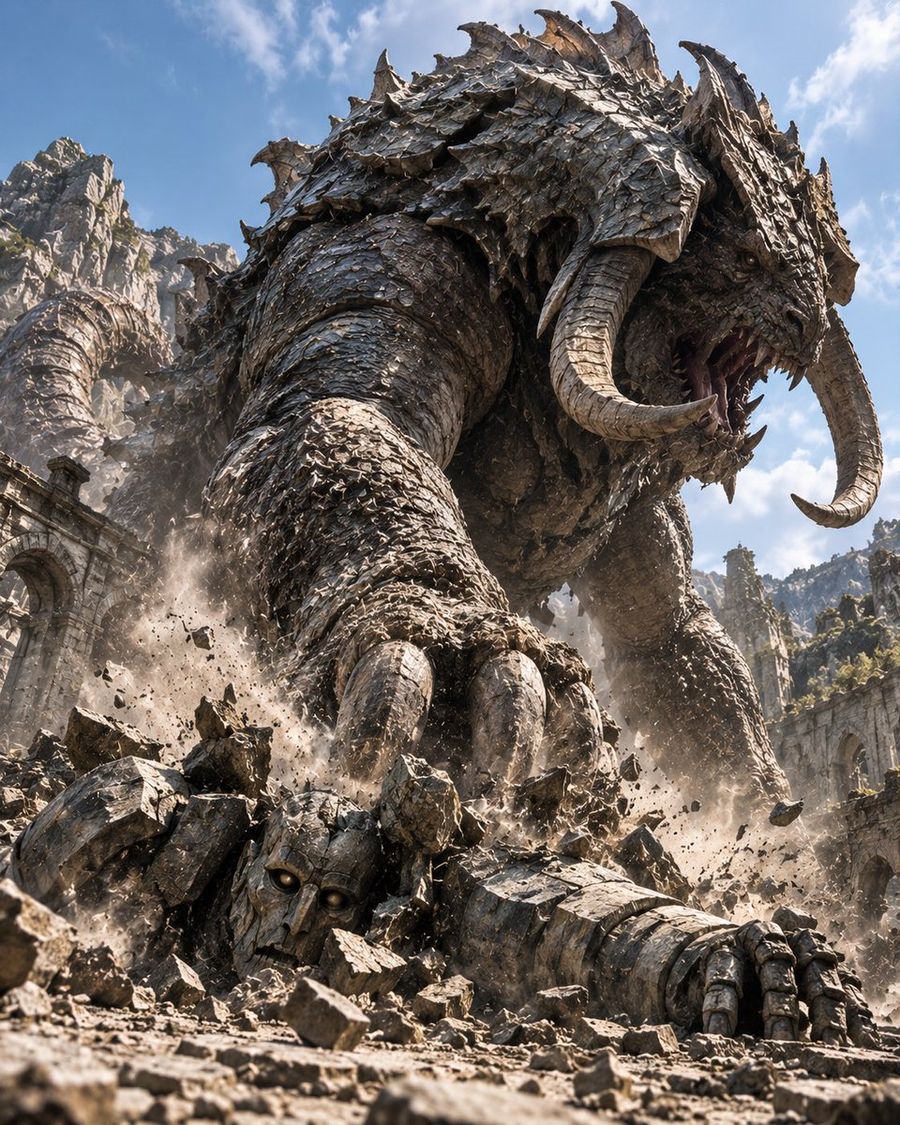 Behemoth Crushing Gargoyle