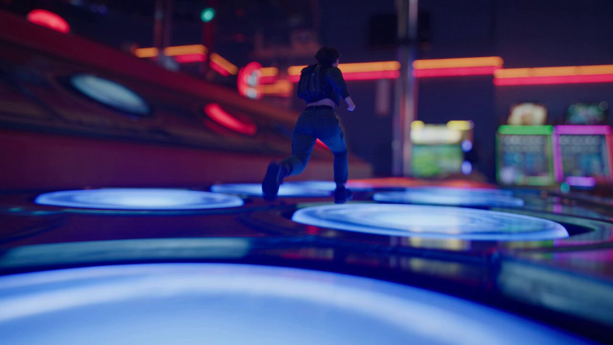 Miniature Woman Arcade Action