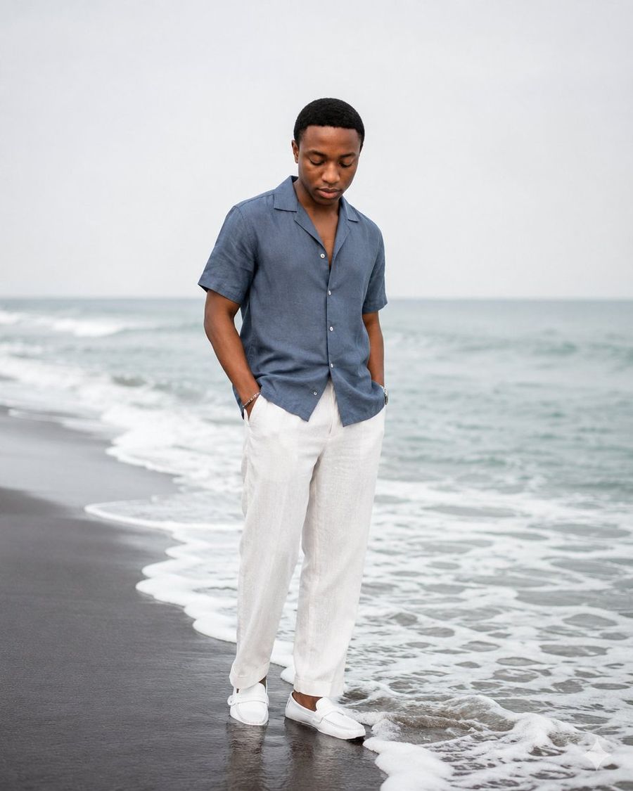 Serene Beach Portrait
