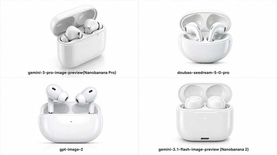 AI Headphone Rendering Comparison