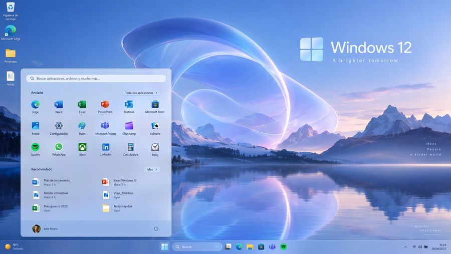 Windows 12 官方 UI 概念图