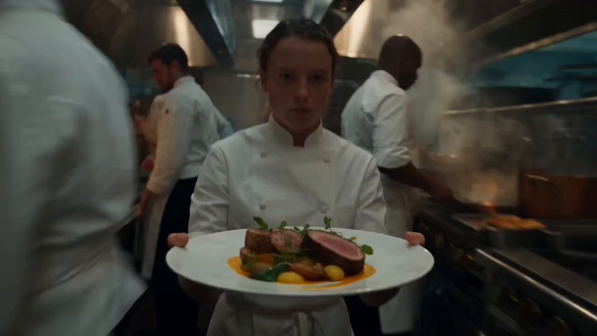 Levitating Food in Professional Kitchen