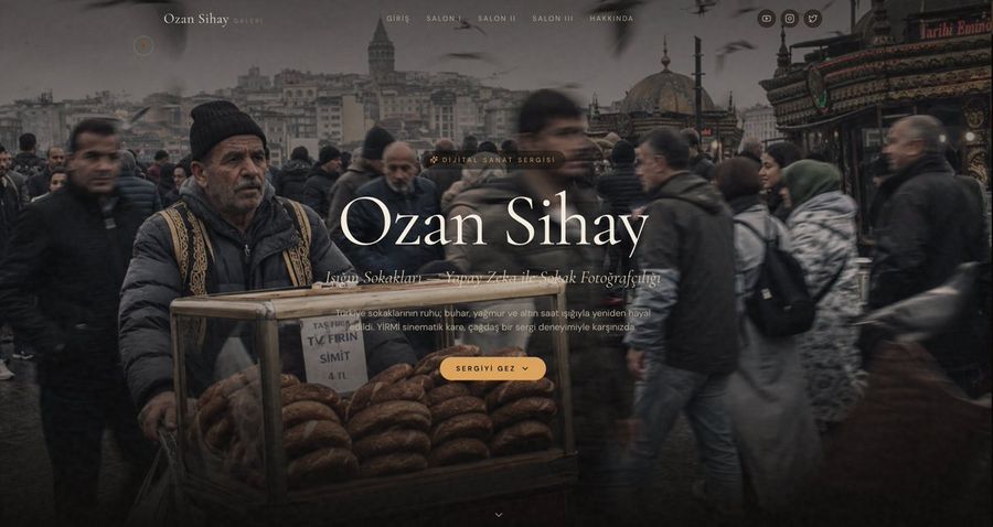 Cinematic Istanbul Gallery Website Hero Section