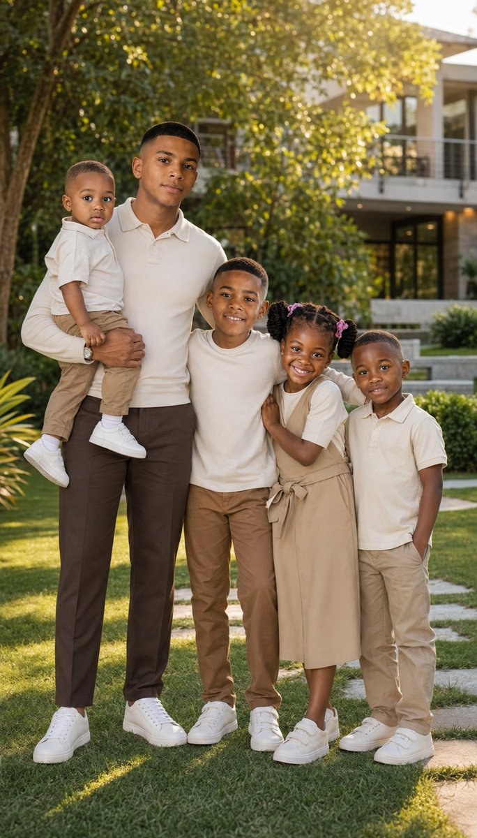 Realistic Family Life Portrait