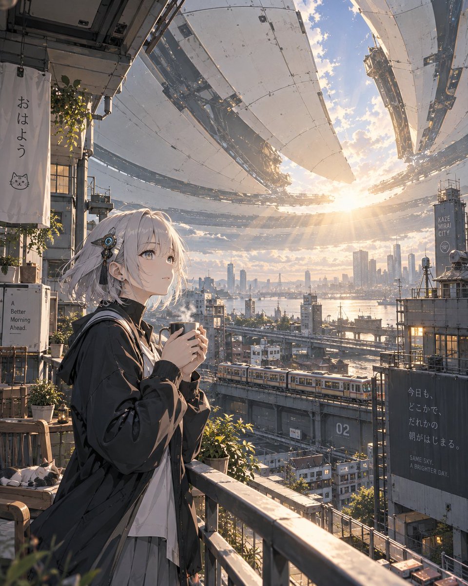 Morning Light Anime Cityscape