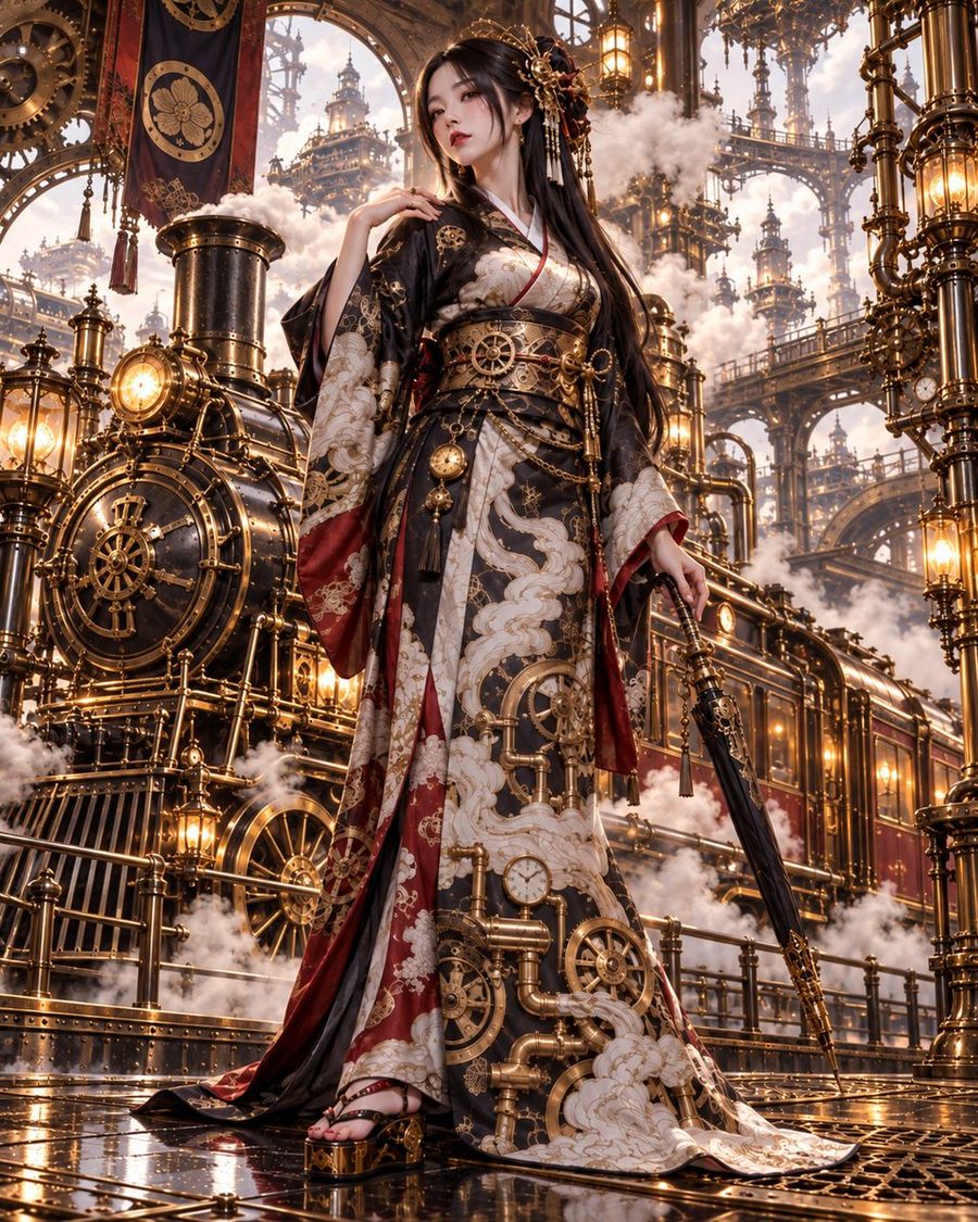 Steampunk Kimono Woman
