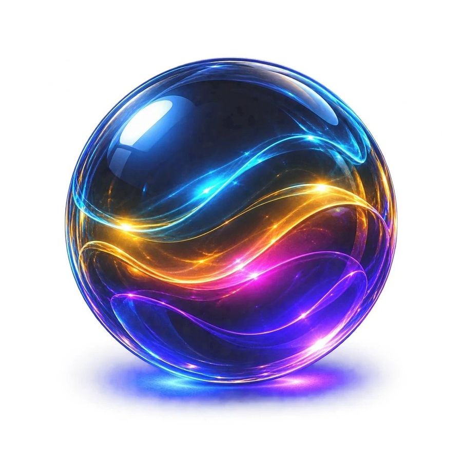 Neon Glass Energy Sphere