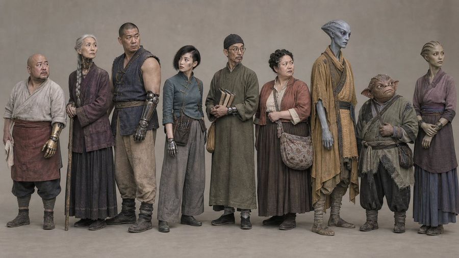 Scene-Based Group Character Concept Art
