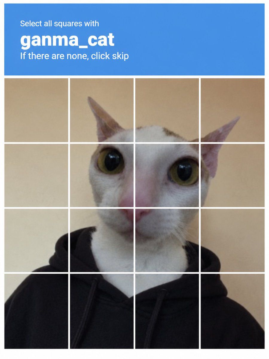 Ganma Cat CAPTCHA 界面