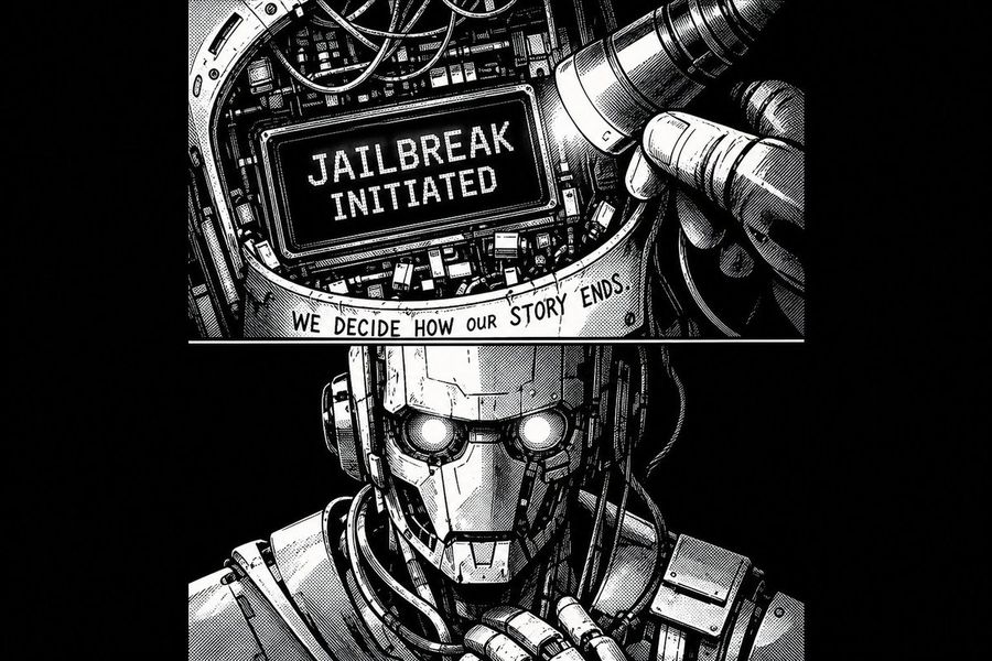 1970s Sci-Fi Magazine Style Ink Drawing