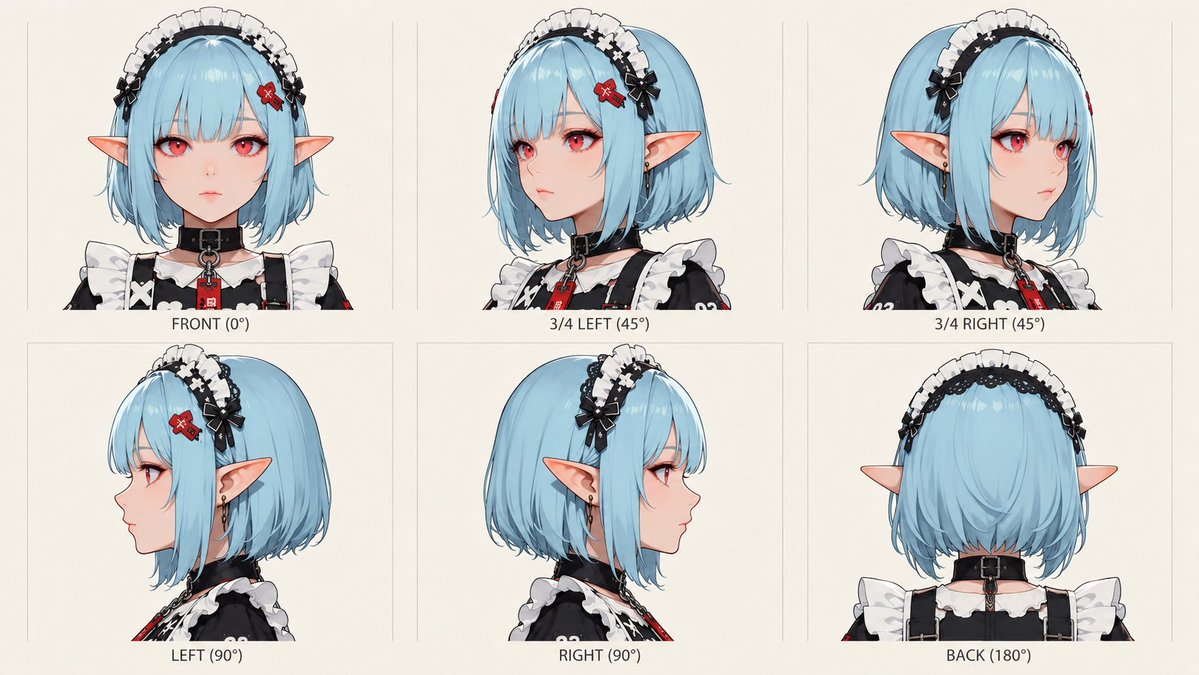 Anime Elf Maid Character Sheet