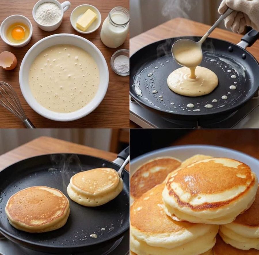 Pancake Making Process Grid