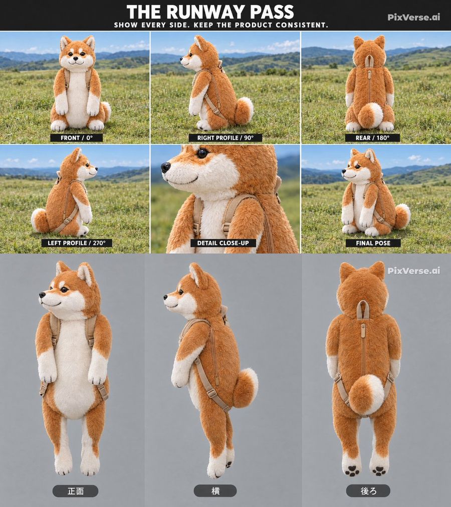 Shiba Inu Backpack Product Spec Sheet