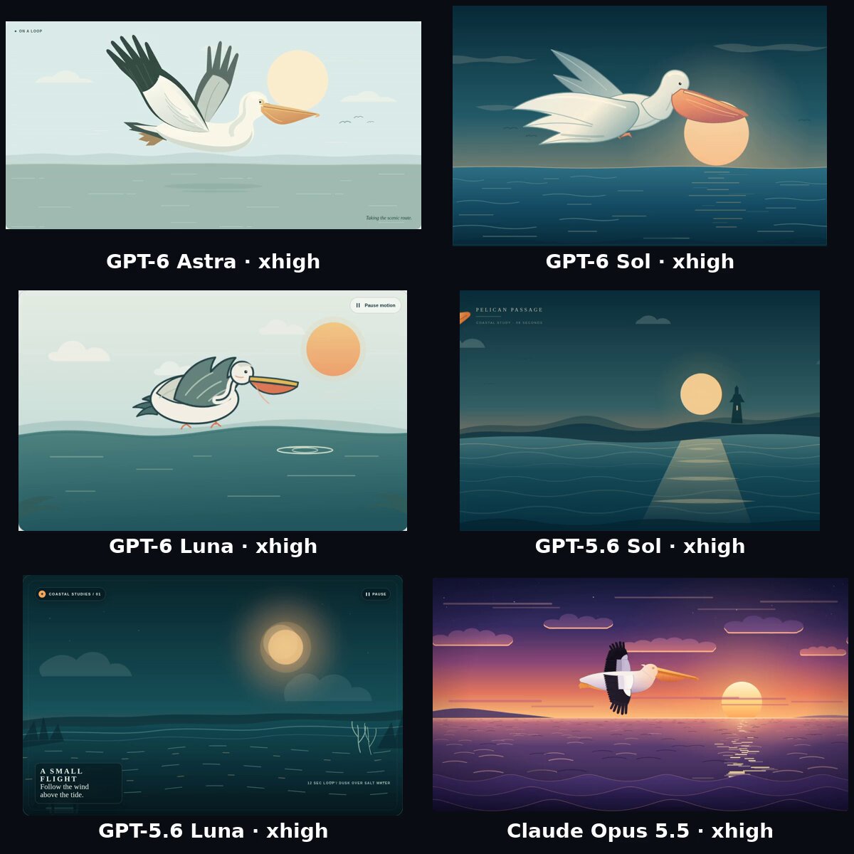 Pelican Looping SVG Animation Comparison