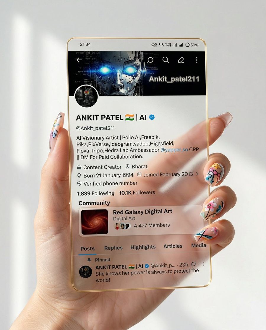 Transparent Glass Social Media Profile Effect