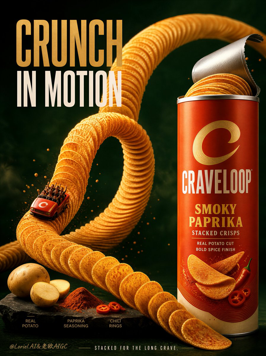 High-End Stacked Potato Chip Ad