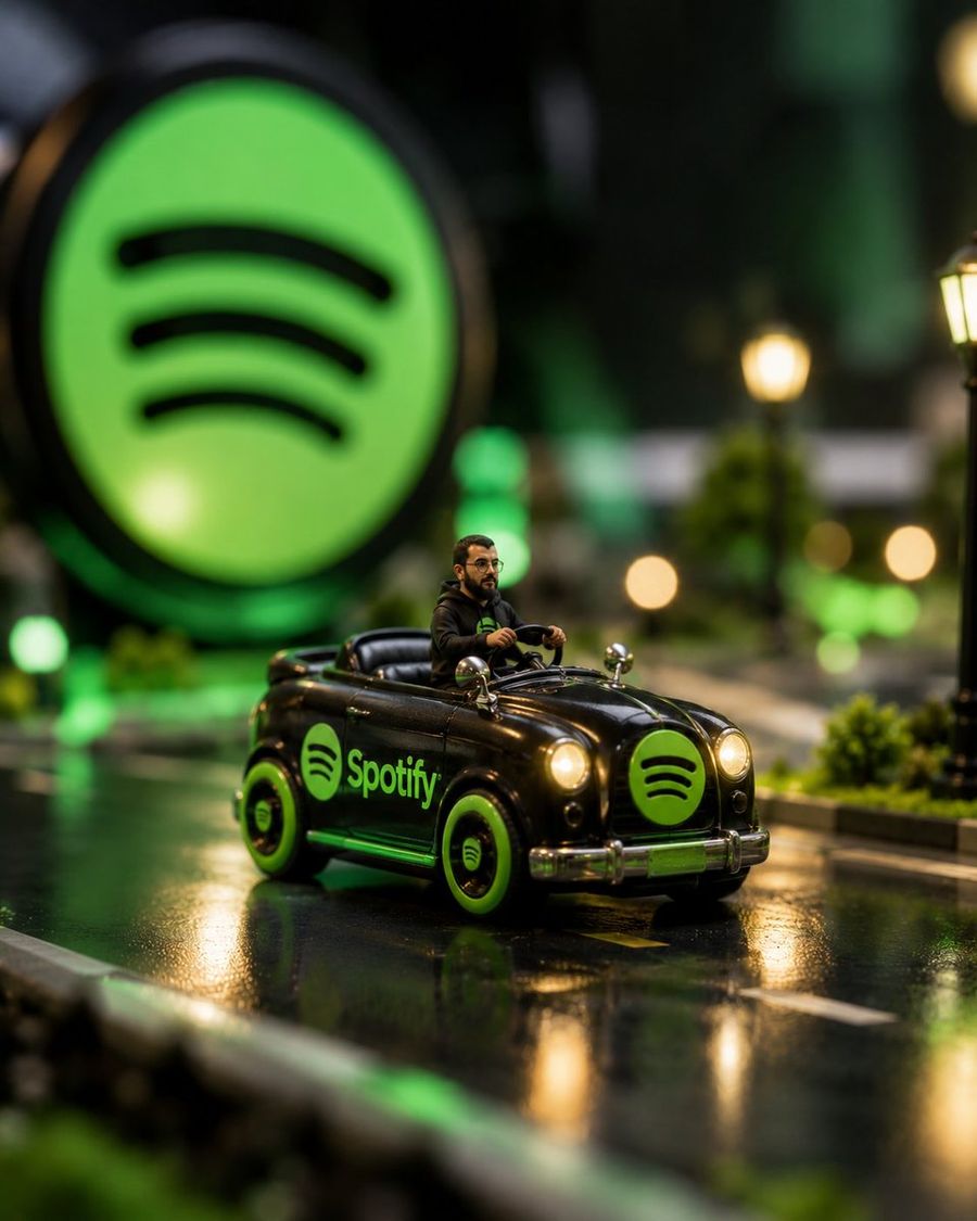 Spotify Miniature Car Ad Scene