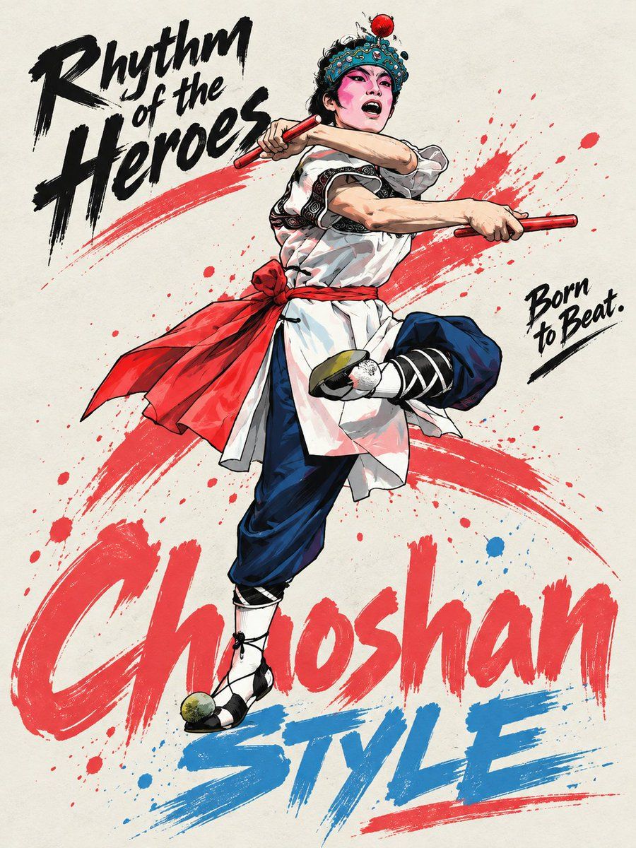 Yingge Dance Poster Illustration