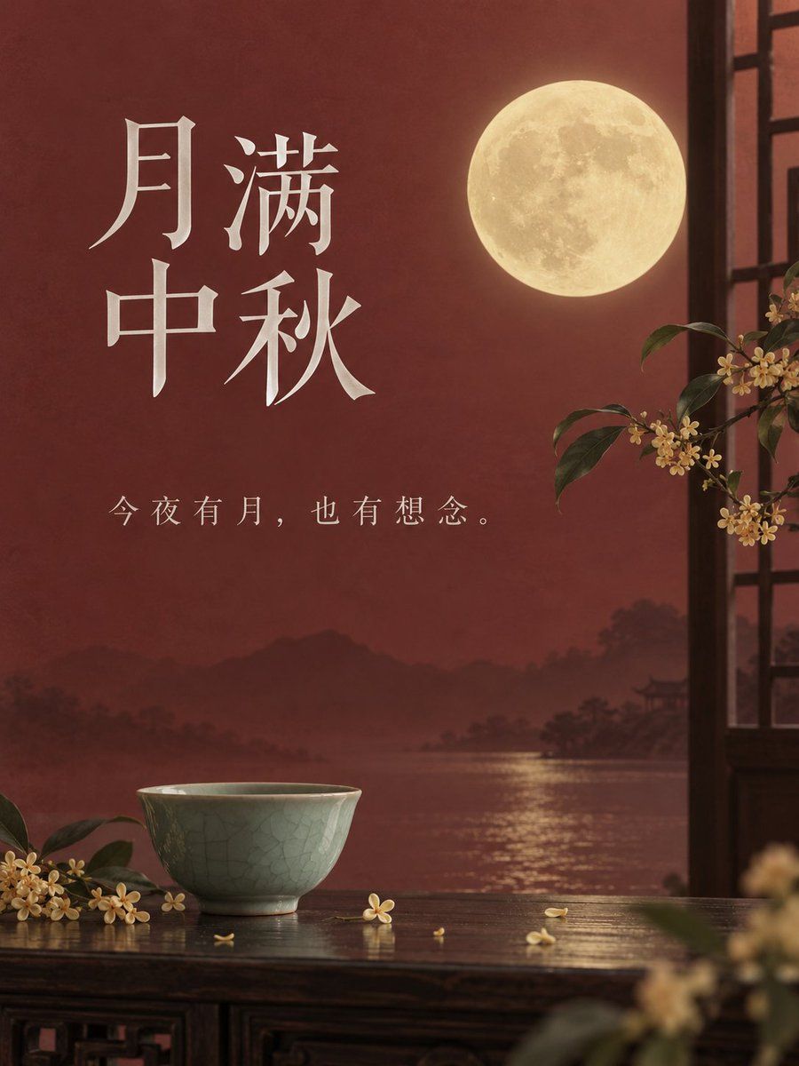 Elegant Mid-Autumn Festival Poster Prompt