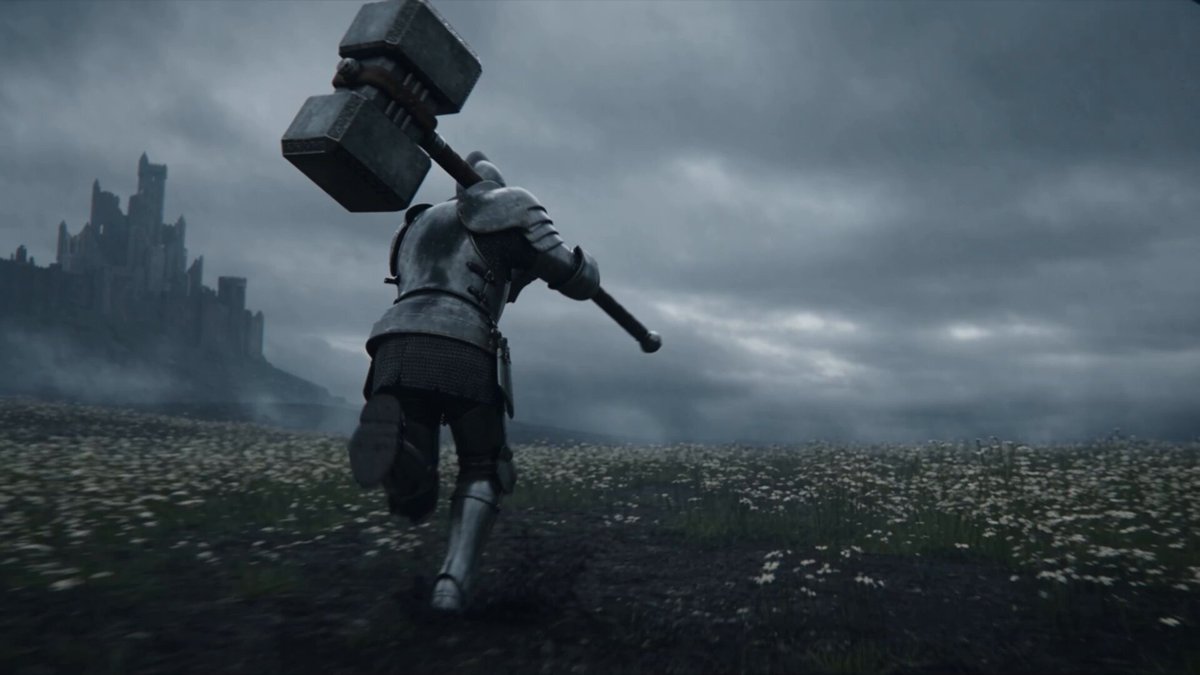 Fantasy Duel Between Warrior and Giant