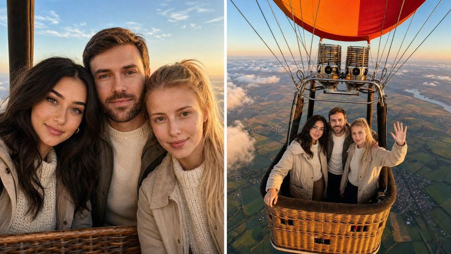 Hot Air Balloon Trip Diptych