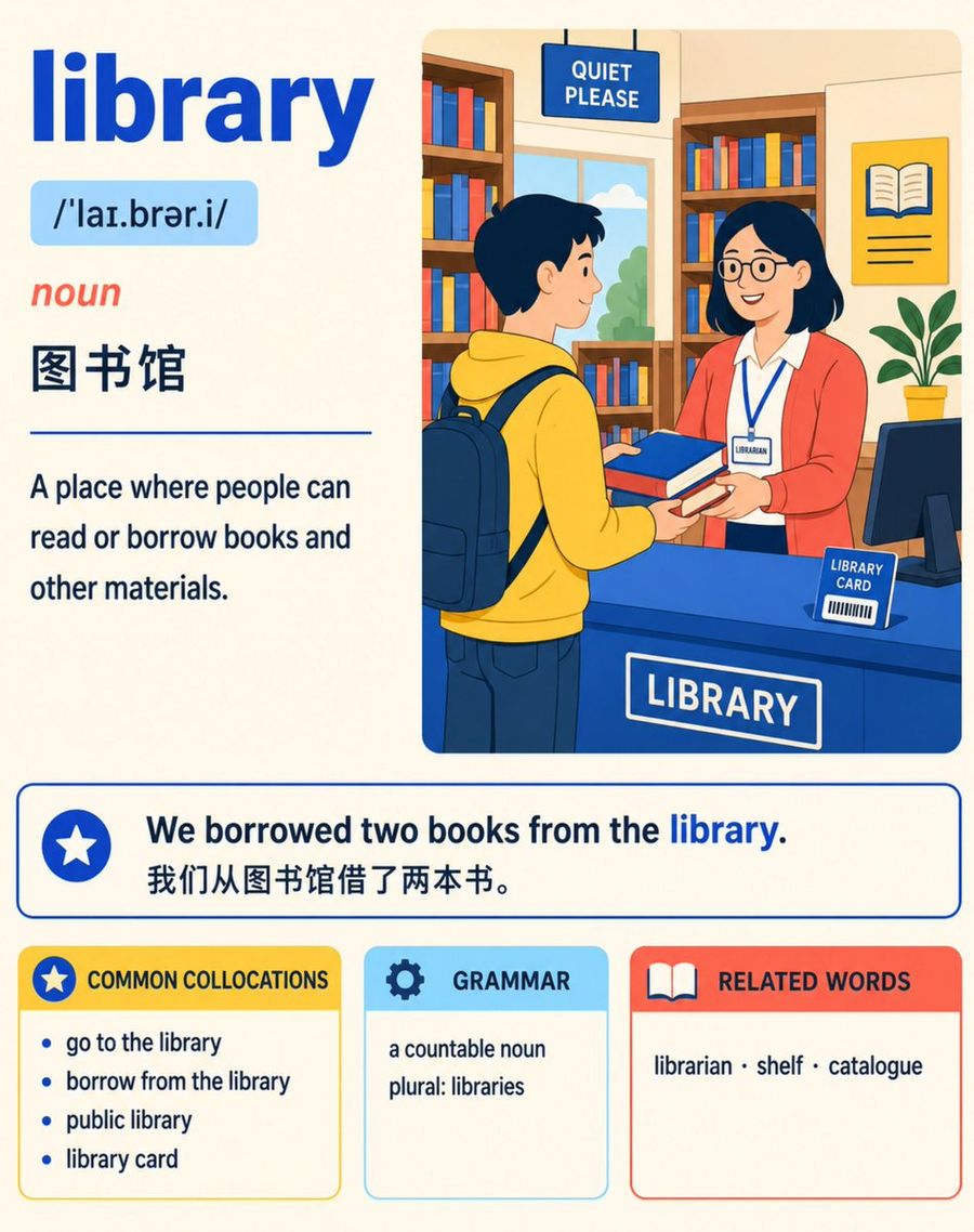 English Vocabulary Flashcard Template