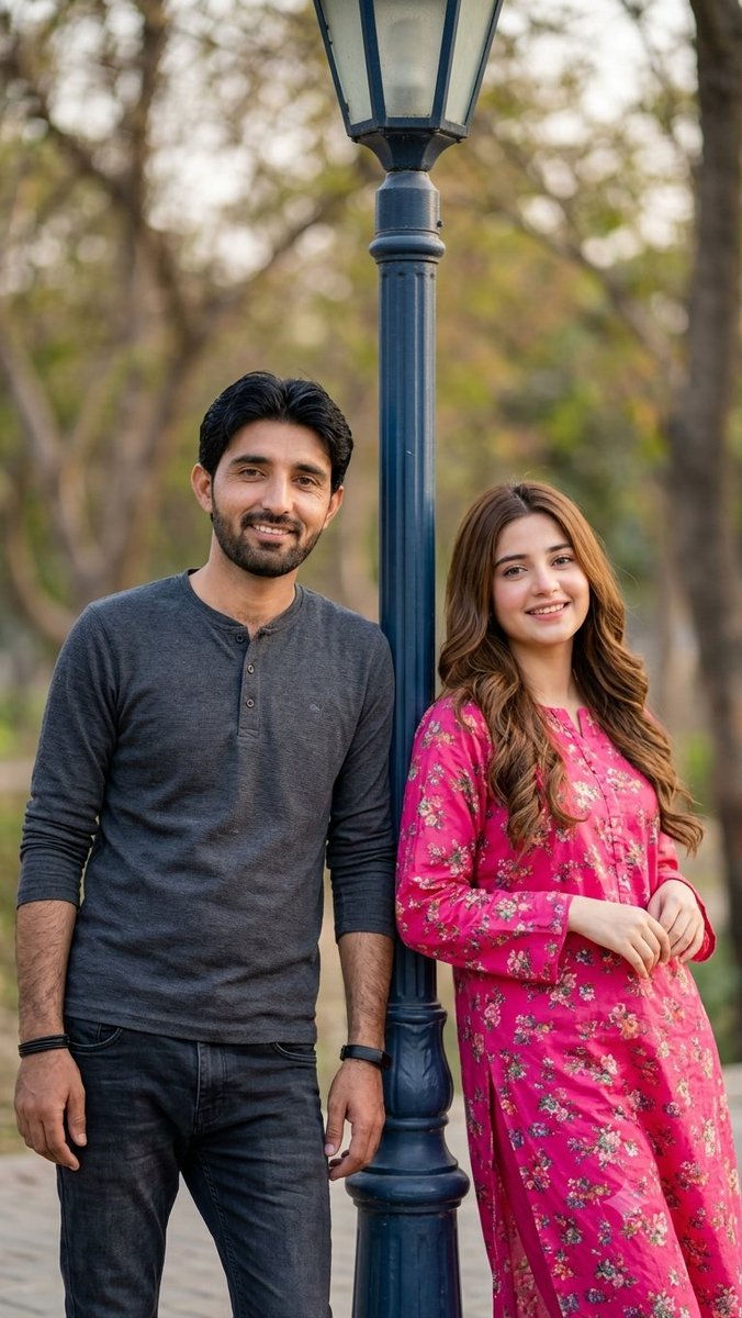Romantic Couple Portrait Preserving Facial Features