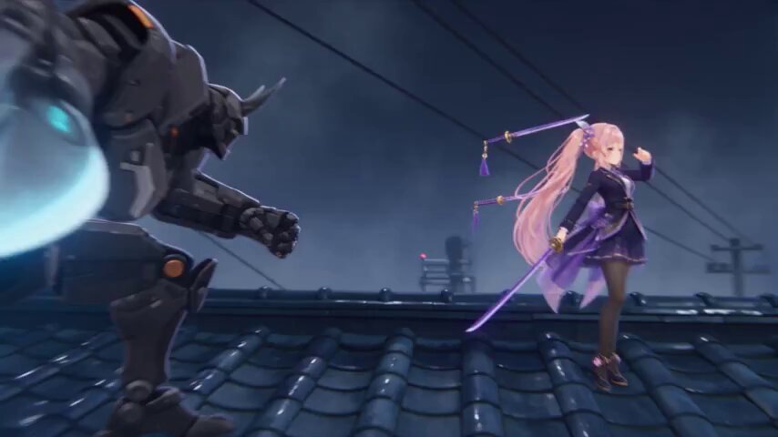 Cyber-Shrine Anime Sword Duel
