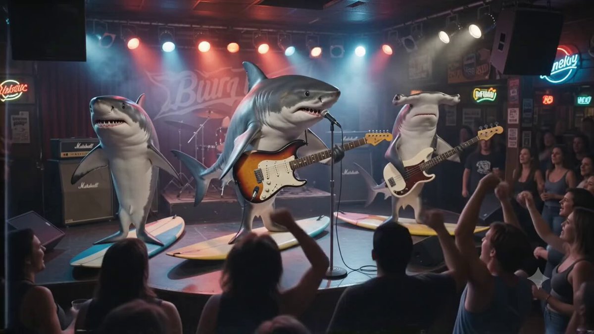 Sharks on Surfboards Band Performance