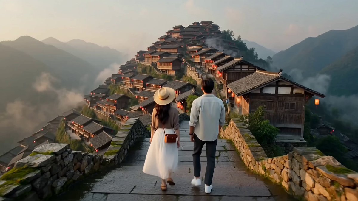 Ancient Chinese Town Travel Film