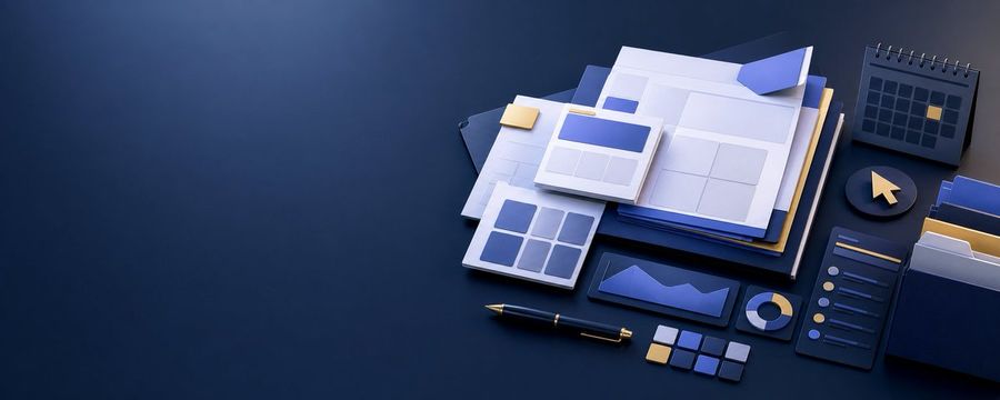 Isometric Productivity Workspace Scene