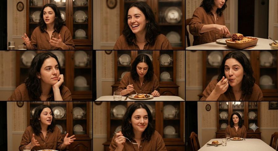 Family Dinner Cinematic Contact Sheet