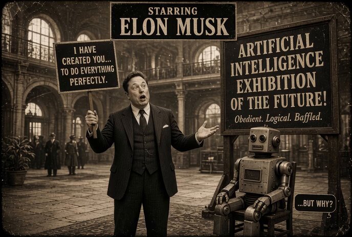 Elon Musk 默片恶搞视频