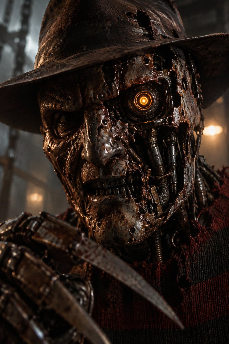 Cyborg Freddy Krueger Horror Prompts