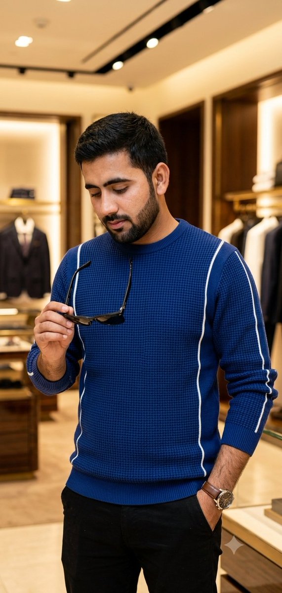 Hyper-realistic Male Portrait in Luxury Store