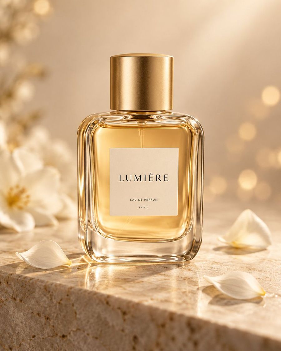 Luxury Amber Perfume Advertisement