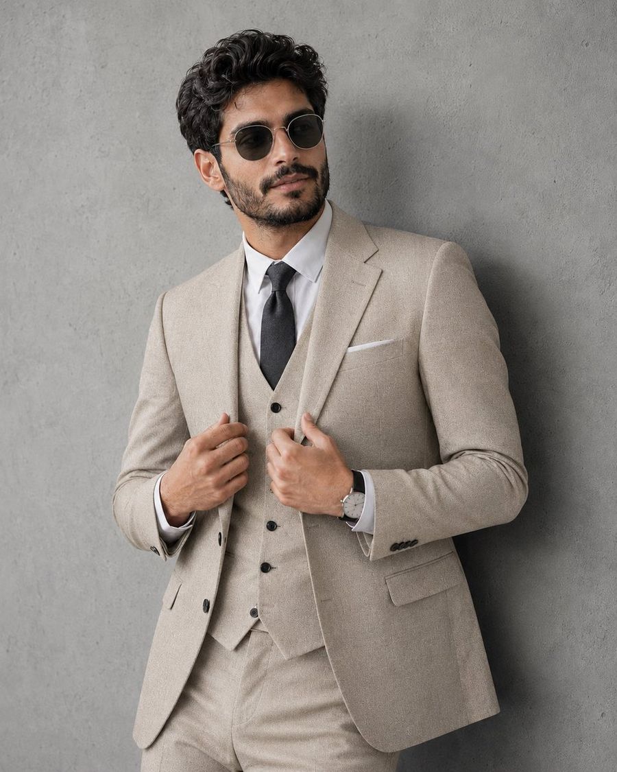 Tweed Suit Professional Studio Portrait